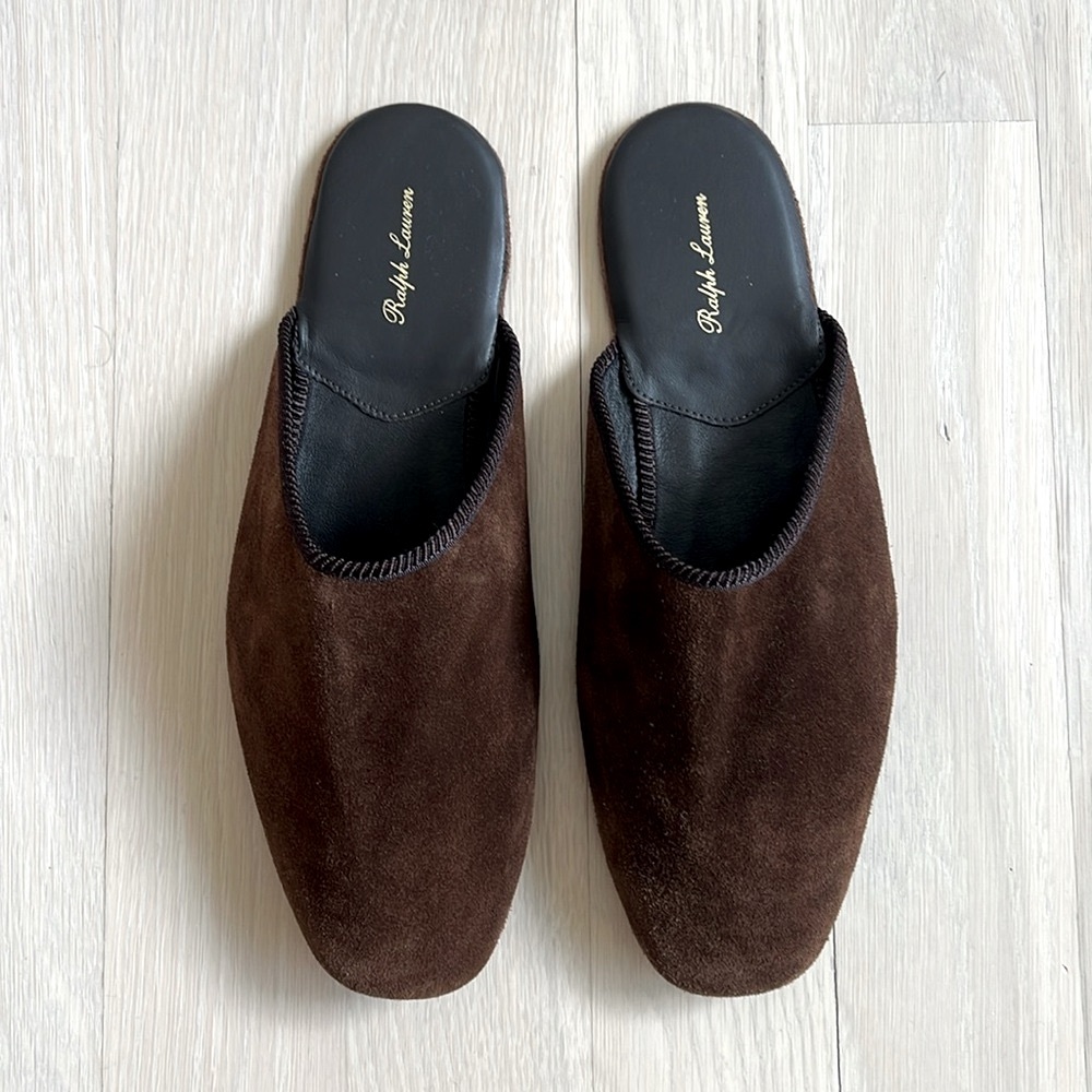 Vintage Ralph Lauren Suede Slippers -L